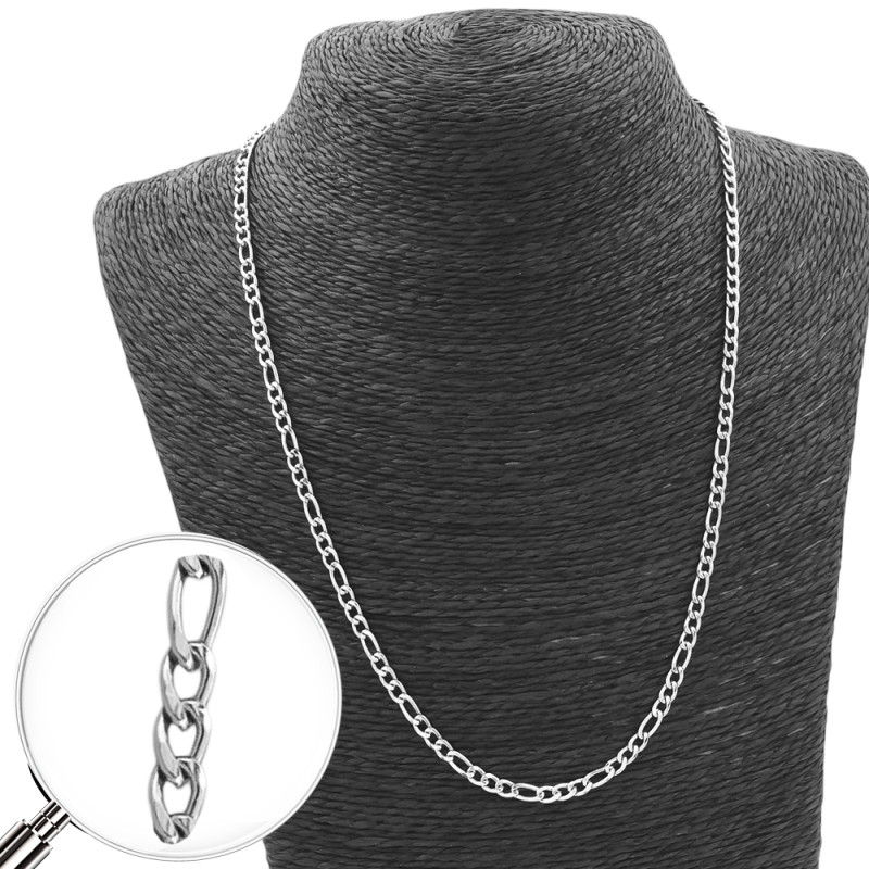 1 Metro FIGARO PLANA 1.0 (APROX 3.9MM) C/ MOSQUETON Y ARGOLLA CADENA