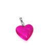 FUCSIA 24MM CRISTAL TRASLUCIDO BRILLANTE CORAZON DIJE