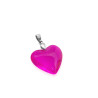 FUCSIA 24MM CRISTAL TRASLUCIDO BRILLANTE CORAZON DIJE