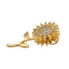 GIRATORIO DORADO FLOR CUBIC FANTASIA FINA DIJE