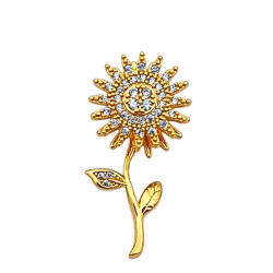 GIRATORIO DORADO FLOR CUBIC FANTASIA FINA DIJE