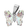 CRISTAL AB TORNASOLADO FACETADO MARIPOSA Y CENTRO DE STRASS CRISTAL DIJE