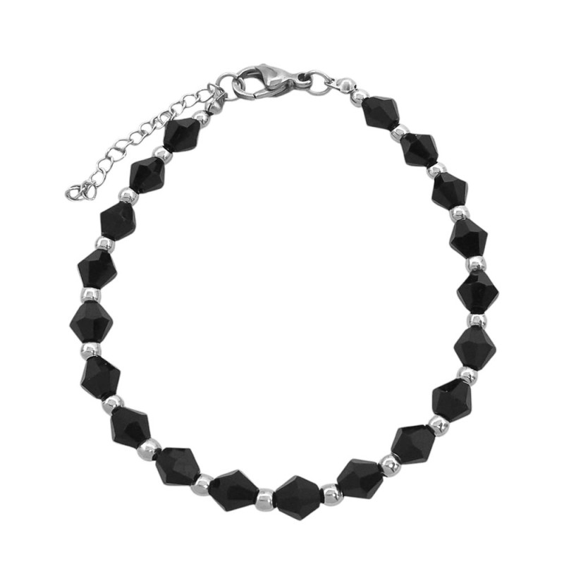 NEGRO CONO GRANDE Y BOLITA 19+4 CM PULSERA / TOBILLERA