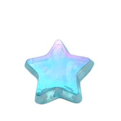 10 GRAMOS ESTRELLA 10*5MM AZUL TORNASOLADA PERFORADO PASANTE CUENTA