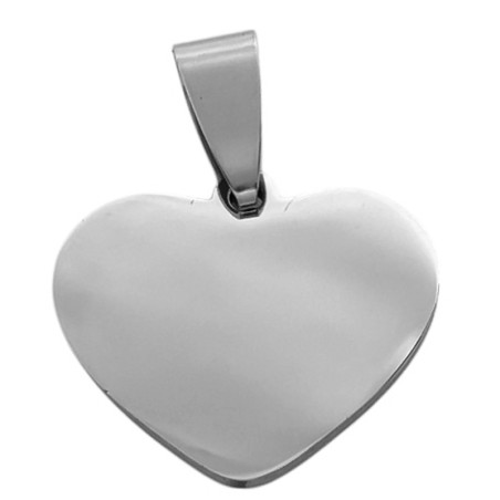 30MM PREMIUM MAS GRUESO Y PULIDO A ESPEJO EN AMBAS CARAS CORAZON IDENTIFICACION P/ GRABAR DIJE