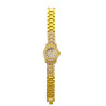 DORADO REDONDO UNISEX STRASS BRILLO ICE RELOJ