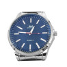 REDONDO HOMBRE CUADRANTE AZUL DISEÑO MINIMALISTA RELOJ