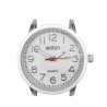 REDONDO UNISEX CUADRANTE BLANCO MALLA BLANCA MODELO MINIMALISTA RELOJ