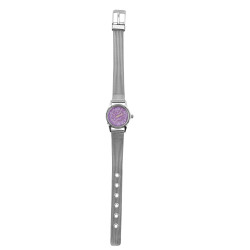 REDONDO MUJER CUADRANTE LILA C/ BRILLOS MODELO MINIMALISTA RELOJ