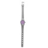 REDONDO MUJER CUADRANTE LILA C/ BRILLOS MODELO MINIMALISTA RELOJ