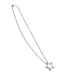 ESTRELLA INFLADA 3D SINTETICO BAÑADO Y CADENA 45CM DE ACERO QUIRURGICO COLLAR