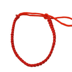 C/ BORDE HILO ROJO OJAL ANCHO 6MM-25CM REGULABLE PULSERA / TOBILLERA