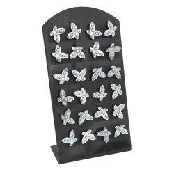BLISTER x12 PARES MARIPOSA C/ 8 STRASS AROS