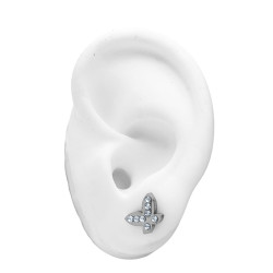 PAR MARIPOSA C/ 8 STRASS AROS