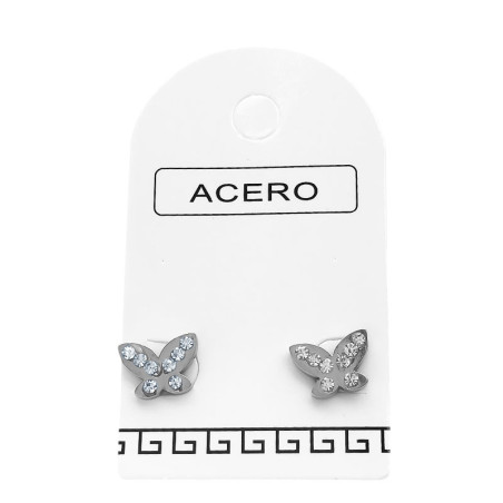 PAR MARIPOSA C/ 8 STRASS AROS