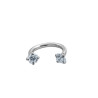 (1.2*8MM INTERNO*3MM DE C/U CUBIC) BULL ACERO QUIRURGICO ARO PIERCING