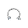 10MM (EXTERNO) C/ 2 CUBIC BULL ACERO QUIRURGICO ARO PIERCING