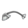 CRISTAL 8MM PIERCING OMBLIGO 2 CIRCULOS ACERO QUIRURGICO PIERCING