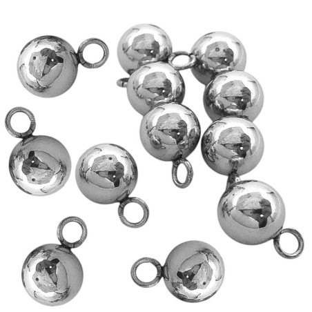 6MM X (10 UNIDADES) BOLITA CIEGA C/ ARGOLLA FORNITURA