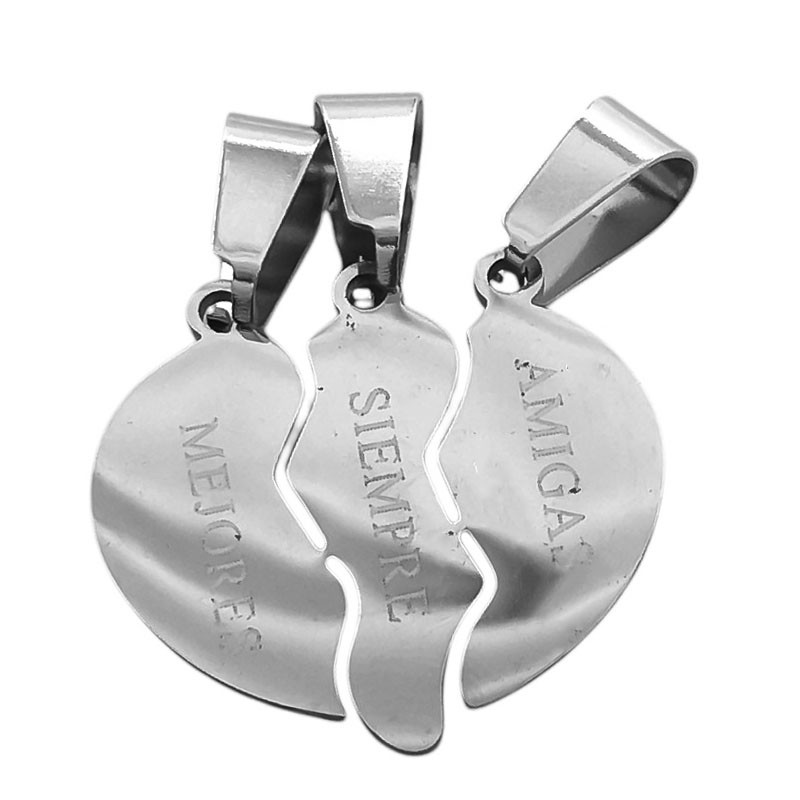 CORAZON AMIGAS SIEMPRE MEJORES PARA COMPARTIR EN 3 DIJE