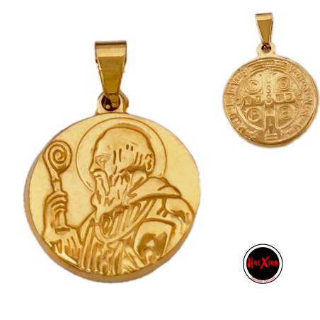 DORADO 18MM CARA MEDIANA SAN BENITO DIJE