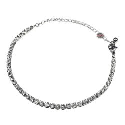 4MM LINEA DE CUBOS C/ STRASS 2MM - 17+3CM  PULSERA