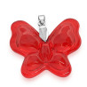 MARIPOSA GRANDE ROJO CRISTAL TRASLUCIDO 3D DIJE