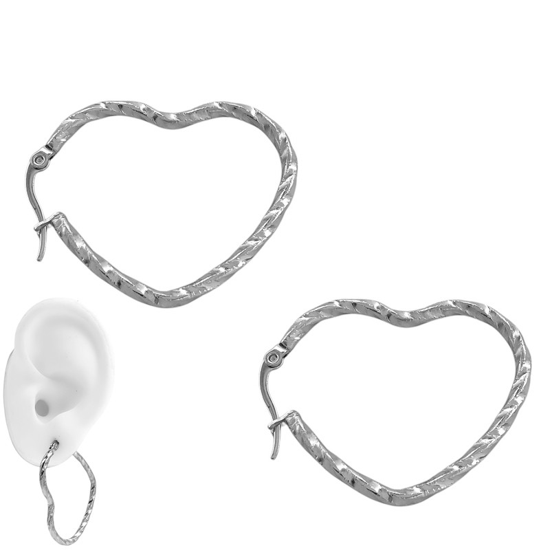 45MM CORAZON RETORCIDA LISA ARGOLLA ARO