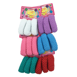 MEDIO PACK X18 UNIDADES TIPO TEJIDAS MEDIANAS (3CM DIAMETRO SIN ESTIRAR) SURTIDAS DE COLOR COLITAS