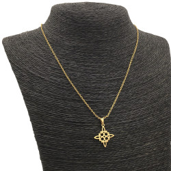 DORADO NUDO DE BRUJA CALADO CONJUNTO