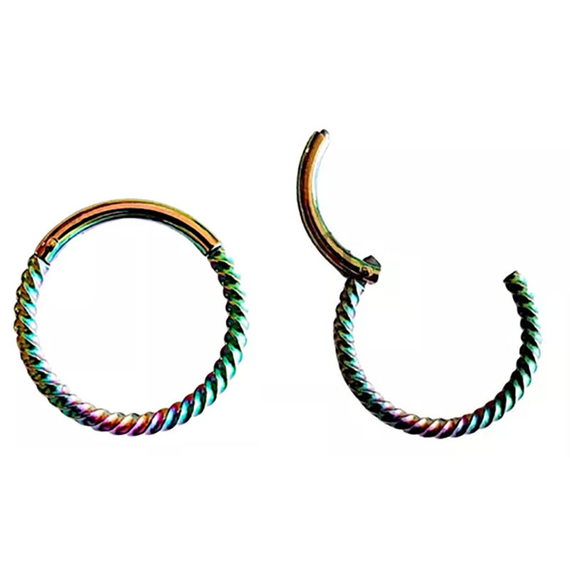 UNIDAD 12MM EXTERIOR C/ RELIEVE ARGOLLA TORNASOLADA CLICKER C/ BISAGRA PIERCING