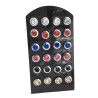 BLISTER x12 PRS 7MM MULTI COLOR PREMIUM CILINDRO VICELADO Y GRUESO STRASS ARO