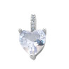 BLANCO PREMIUM CORAZON DE CUBIC SOBRE BASE PROFUNDA Y DROP C/ STRASS DIJE