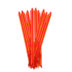 ROJO C/ DORADO 15*250MM PAQUETE x10 UNIDADES MOÑO DE REGALO