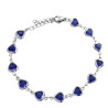 AZUL CRISTAL CORAZONE 7MM-18+3CM REGULABLE PULSERA