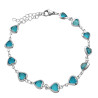 AGUA MARINA CRISTAL CORAZONES 7MM-18+3CM REGULABLE PULSERA