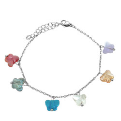 SEIS MARIPOSAS DE COLOR DISTINTO 18+3CM REGULABLE PULSERA