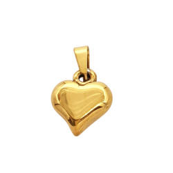 DORADO 11M CORAZON INFLADO APLANADO EN PUNTA DIJE