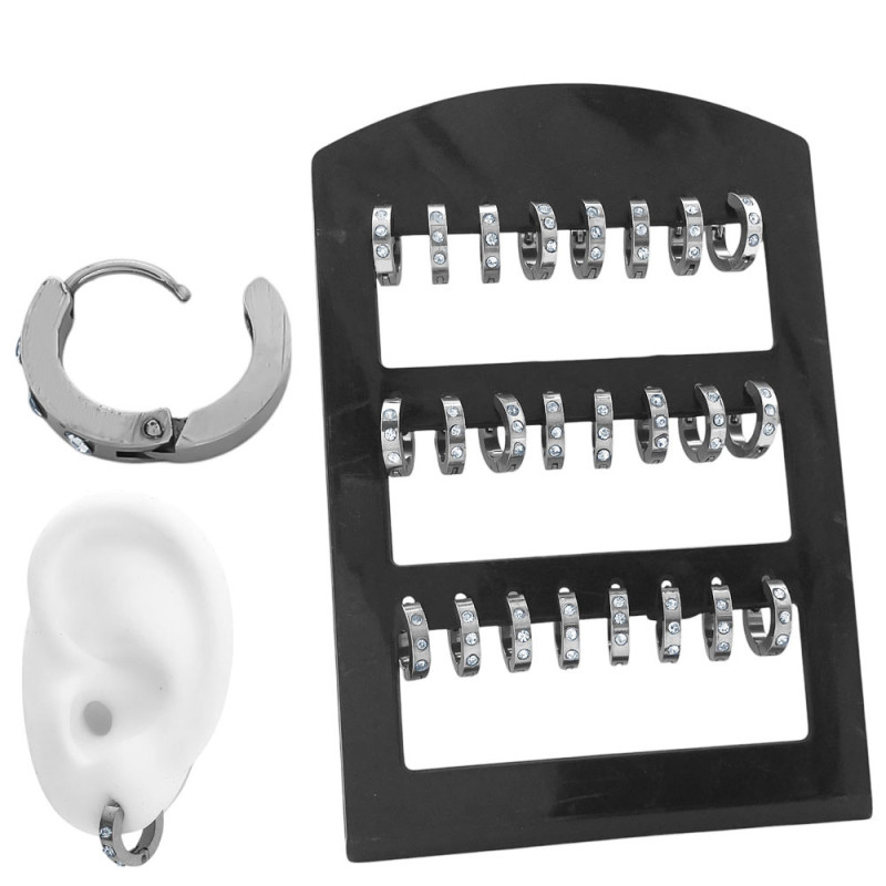 BLISTER X12 PARES BISAGRA C/ TRES STRAS CRISATAL ARO