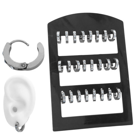 BLISTER X12 PARES BISAGRA C/ TRES STRAS CRISATAL ARO