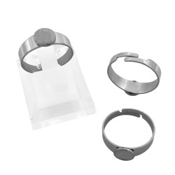 BASE DE ANILLO 8MM REGULABLE * 10 UNIDADES FORNITURA