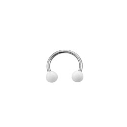 BLISTER 10MM x12 BULL EXTREMOS BOLITA BLANCA PIERCING