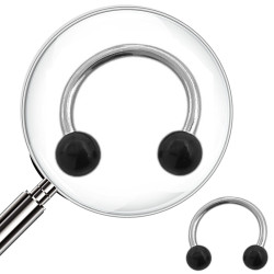 BLISTER 10MM x12 BULL EXTREMOS BOLITA NEGRA PIERCING