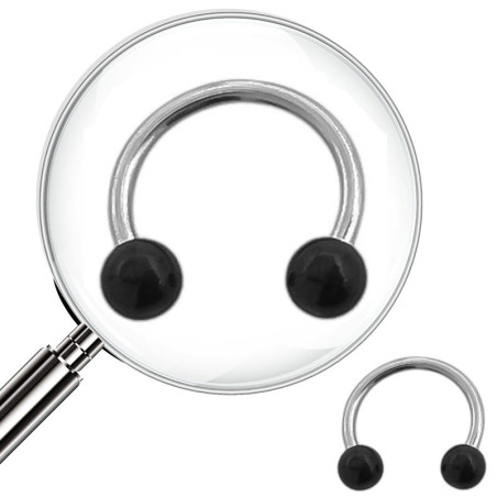 UNIDAD 10MM BULL EXTREMOS BOLITA NEGRA PIERCING