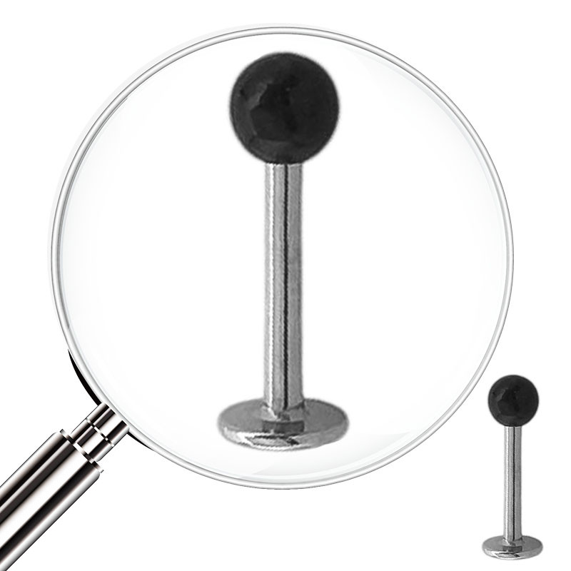 UNIDAD MENTON BOLITA NEGRA PIERCING