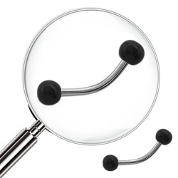 BLISTER x12 CEJA EXTREMO BOLITAS NEGRA PIERCING