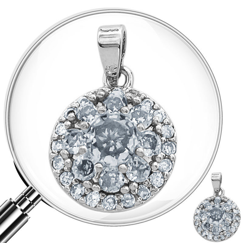 GIRATORIO BRILLO CIRCULAR CRISTAL DIJE