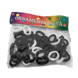 PACK x100 UNIDADES MINI BLANCAS / NEGRAS 1CM DIAMETRO INTERNO SIN ESTIRAR C:1002 COLITAS