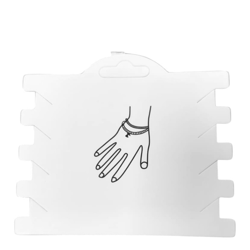 PACK X10 UNIDADES (DIBUJO DE MANO) CARTÓN EXHIBIDOR PARA 4 PULSERAS TOBILLERA