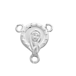 BLANCO 5MM ROSARIO C/ CRUZ C/ CRISTO Y CENTRO DE ROSARIO SOLO CARA DE FRENTE (UNISEX)